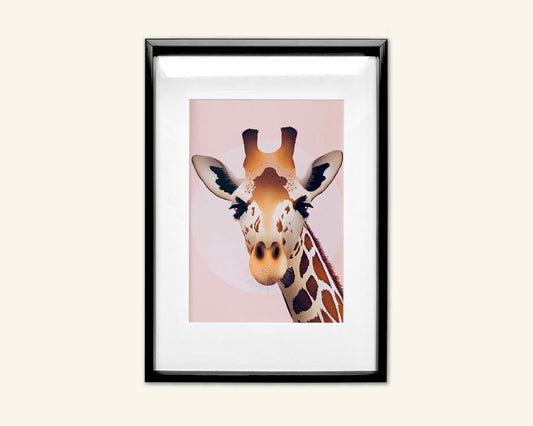 Raffe the Giraffe A4 Unframed Print