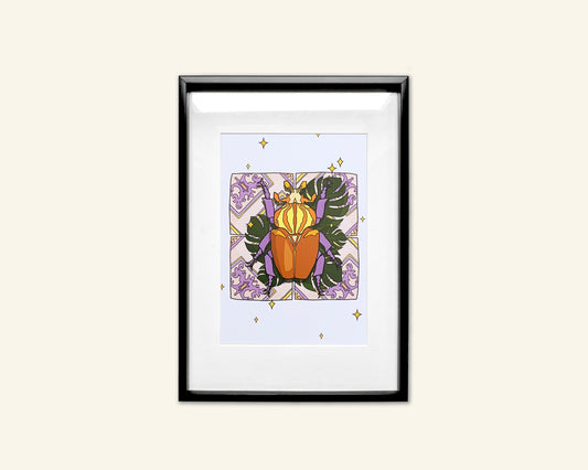 Beetle Tile A5 Unframed Print