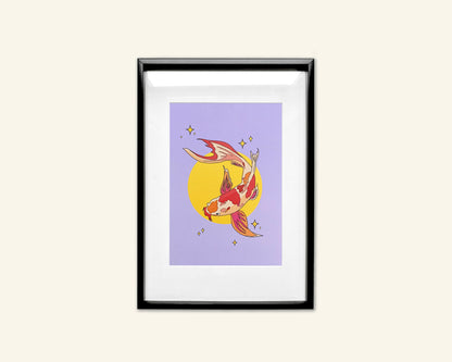 SECONDS (less than perfect) - Magical Koi A5 Unframed Print