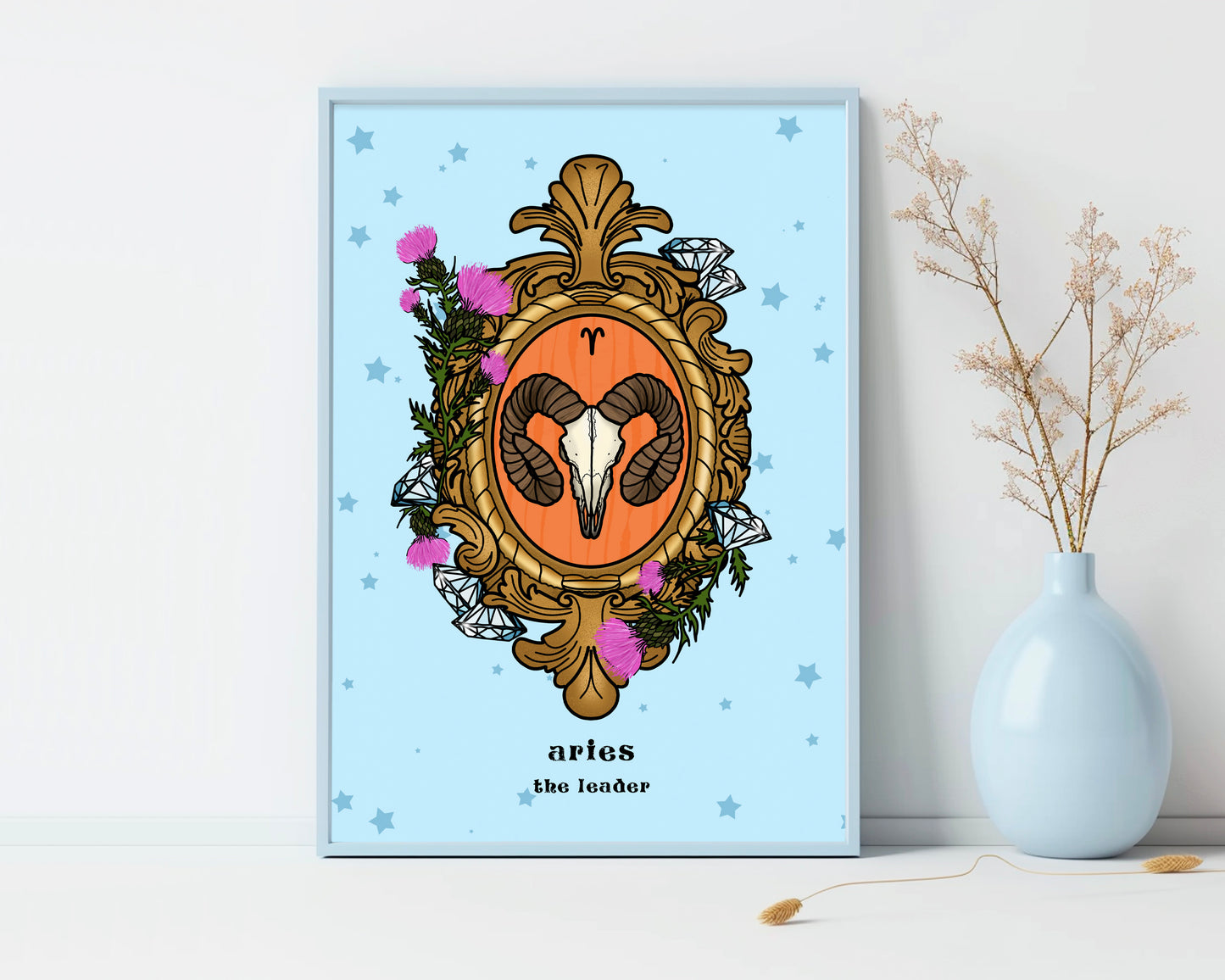Aries Zodiac Sign Unframed Art Print