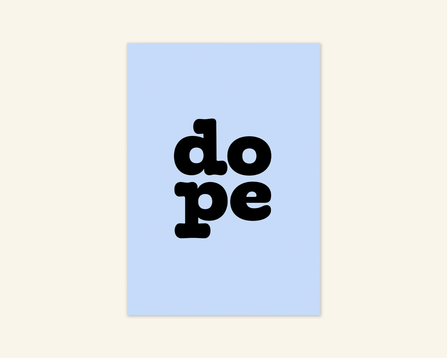 SECONDS (less than perfect) - Blue Dope Unframed A5 Art Print