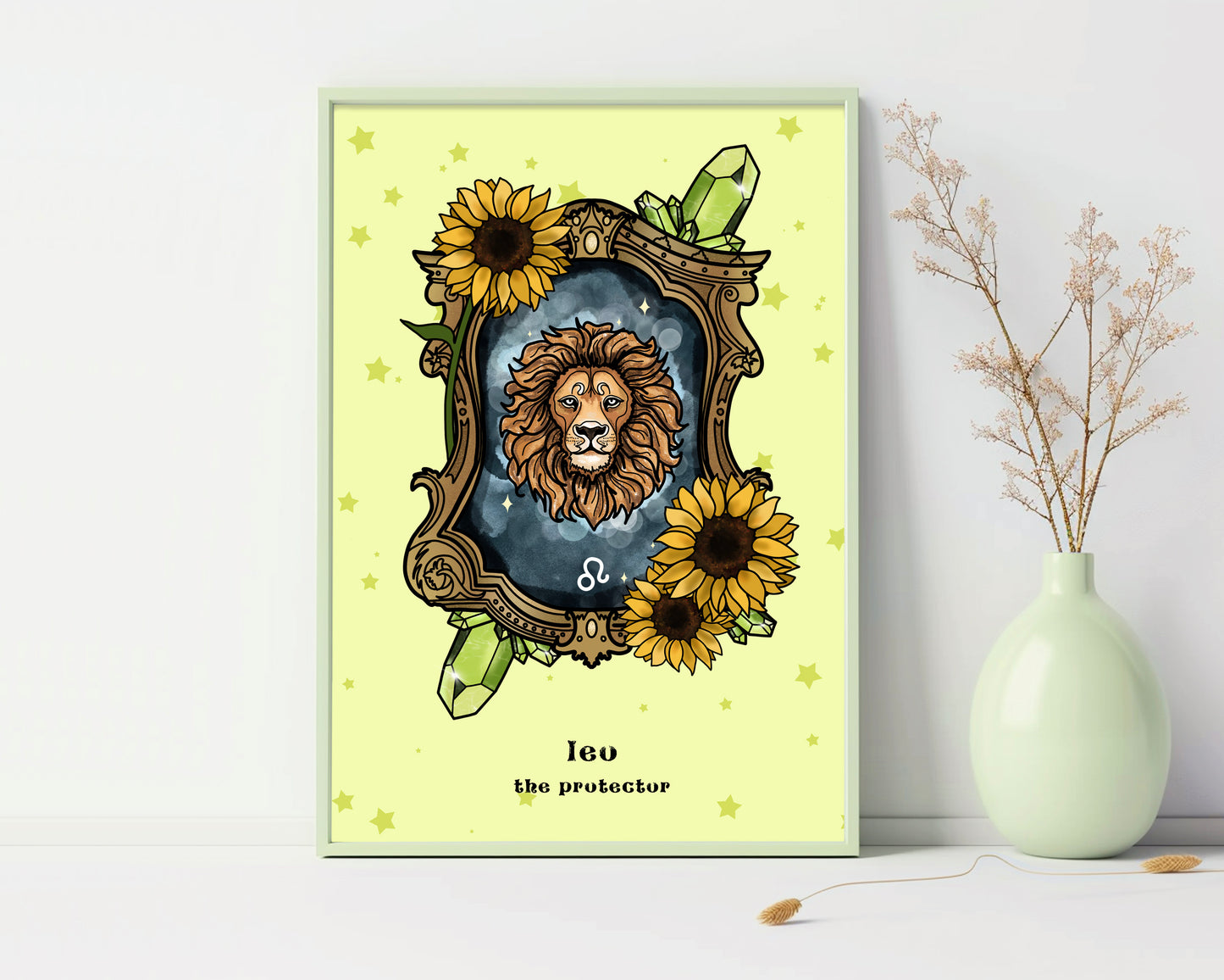 Leo Zodiac Sign Unframed Art Print