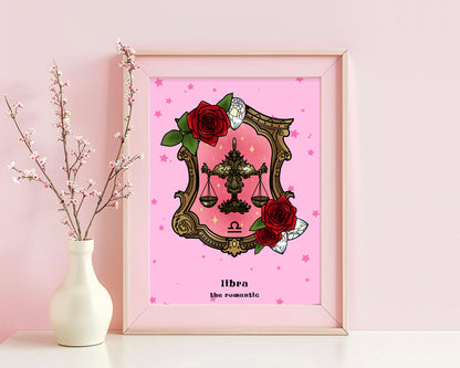 Libra Zodiac Sign Unframed Art Print