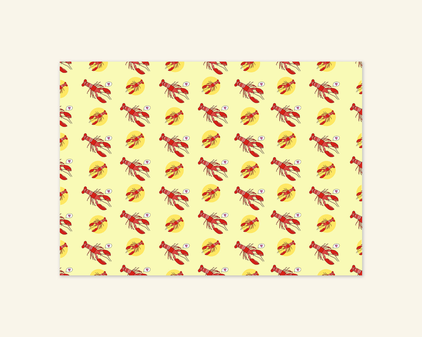 Bundle of 3 Lobster Gift Wrap Sheets