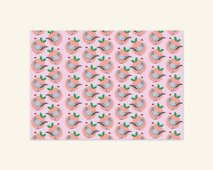 Bundle of 3 Christmas Pidgey Gift Wrap Sheets