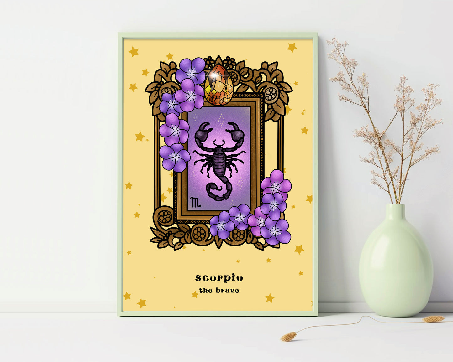 Scorpio Zodiac Sign Unframed Art Print