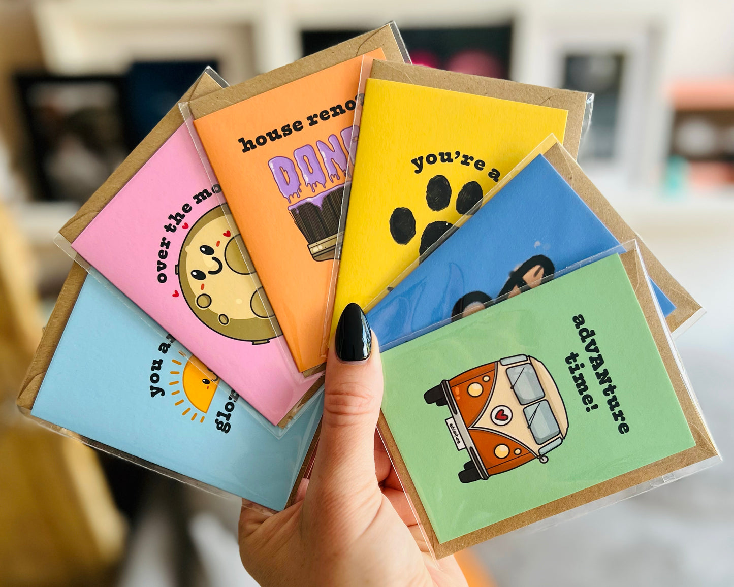 Over The Moon Tiny Card