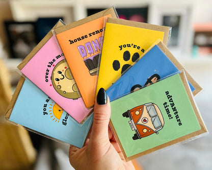 Over The Moon Tiny Card