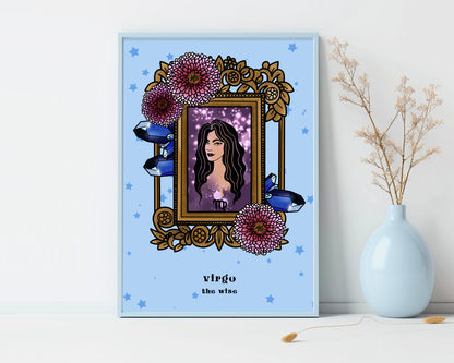 Virgo Zodiac Sign Unframed Art Print
