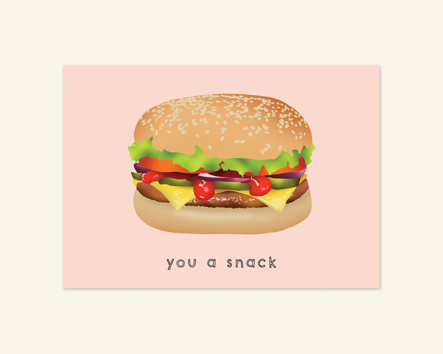 You a Snack A5 Unframed Print