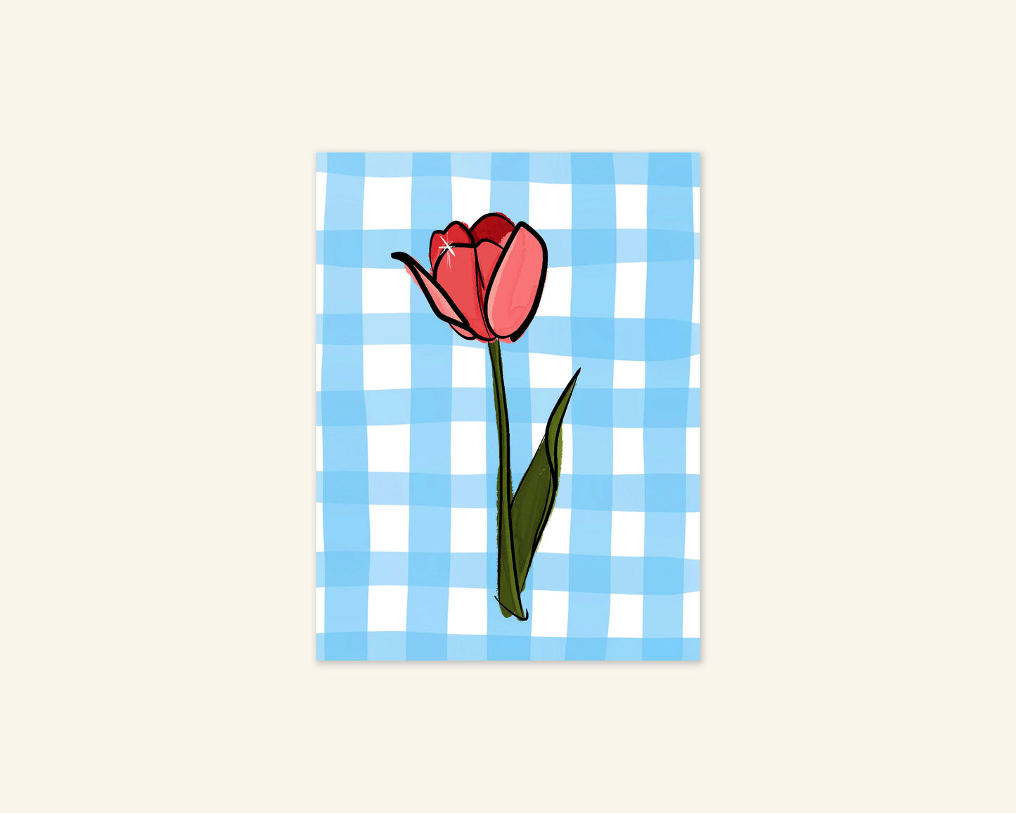 Blank Flower Tiny Art Card