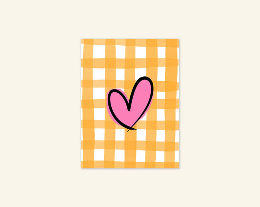 Blank Heart Tiny Art Card