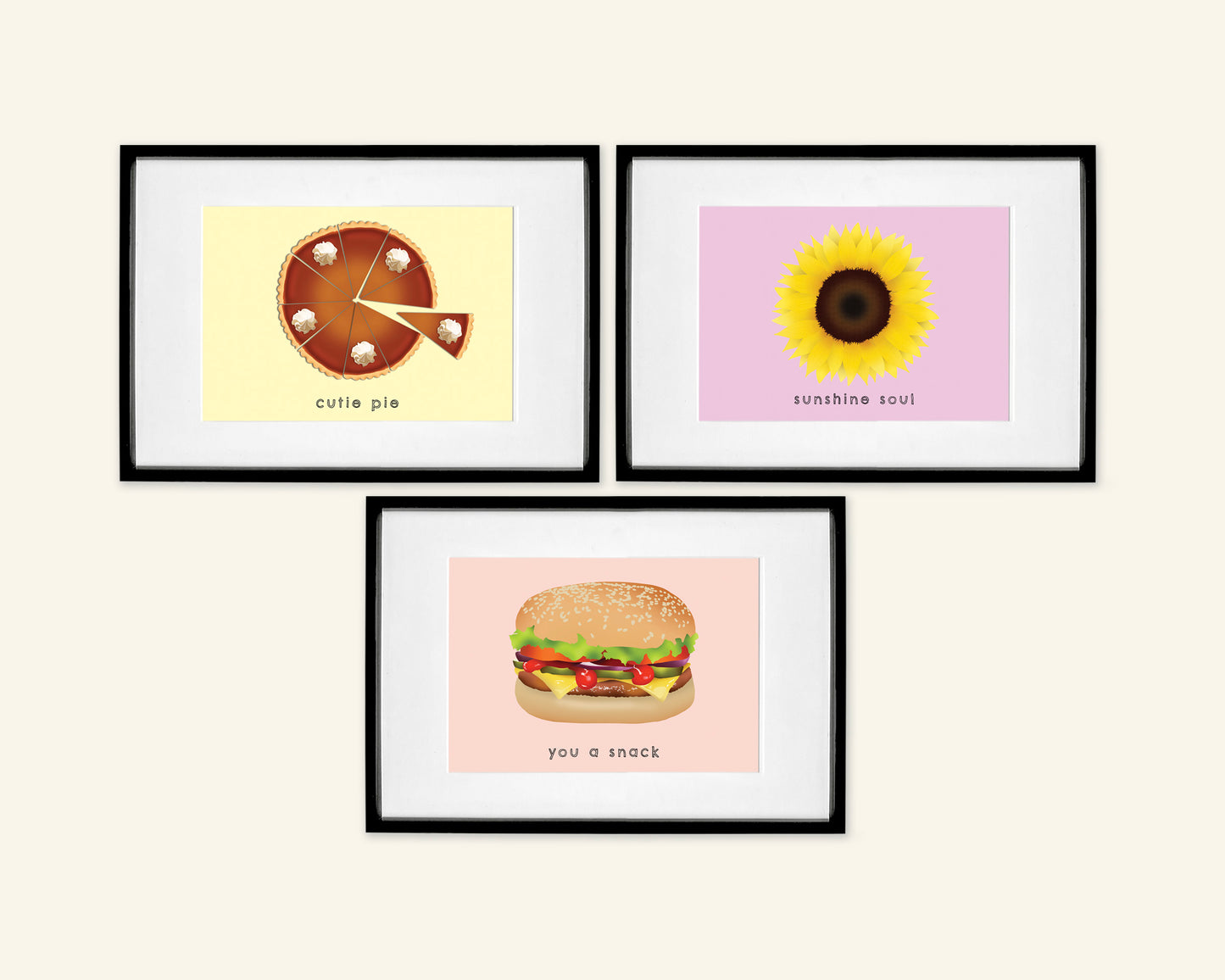 Set of 3 Unframed Illustrated A5 Prints