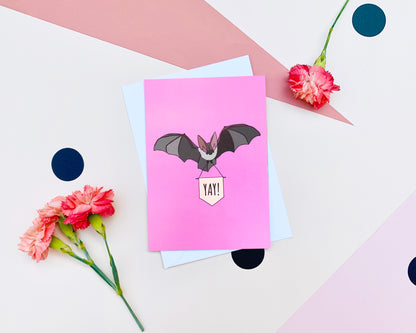 Yay Bat Celebration Card