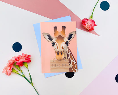 Giraffe Thank You Card