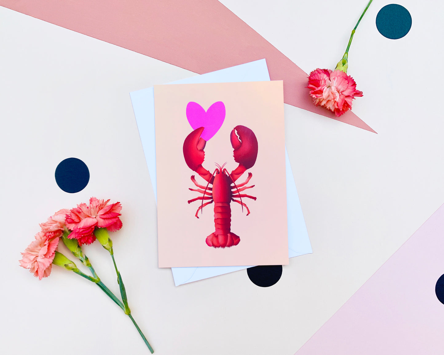 Lobster Heart Just Because Blank Card