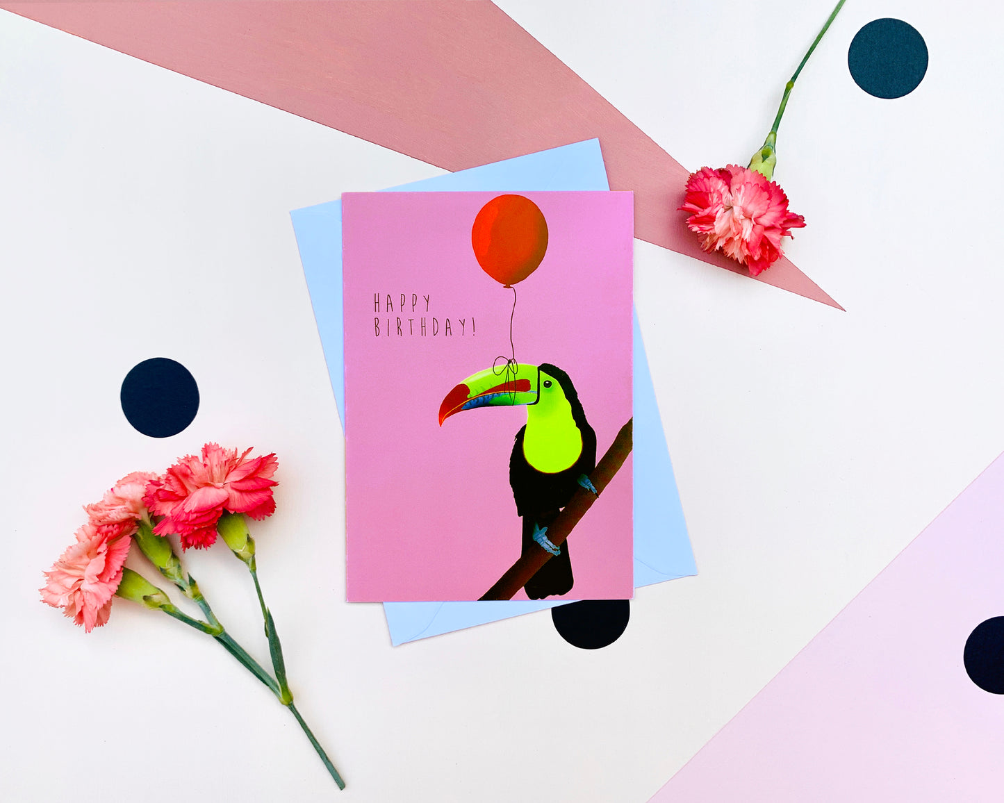 Toucan With Balloon Happy Birthday Card