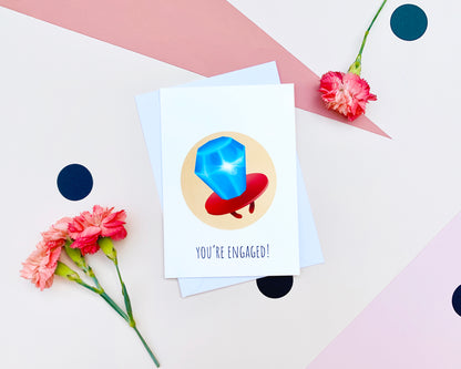 You're Engaged Ringpop Card