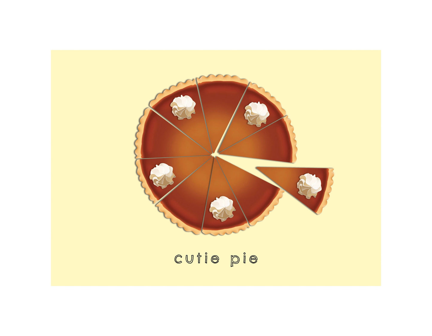 Cutie Pie A5 Unframed Print