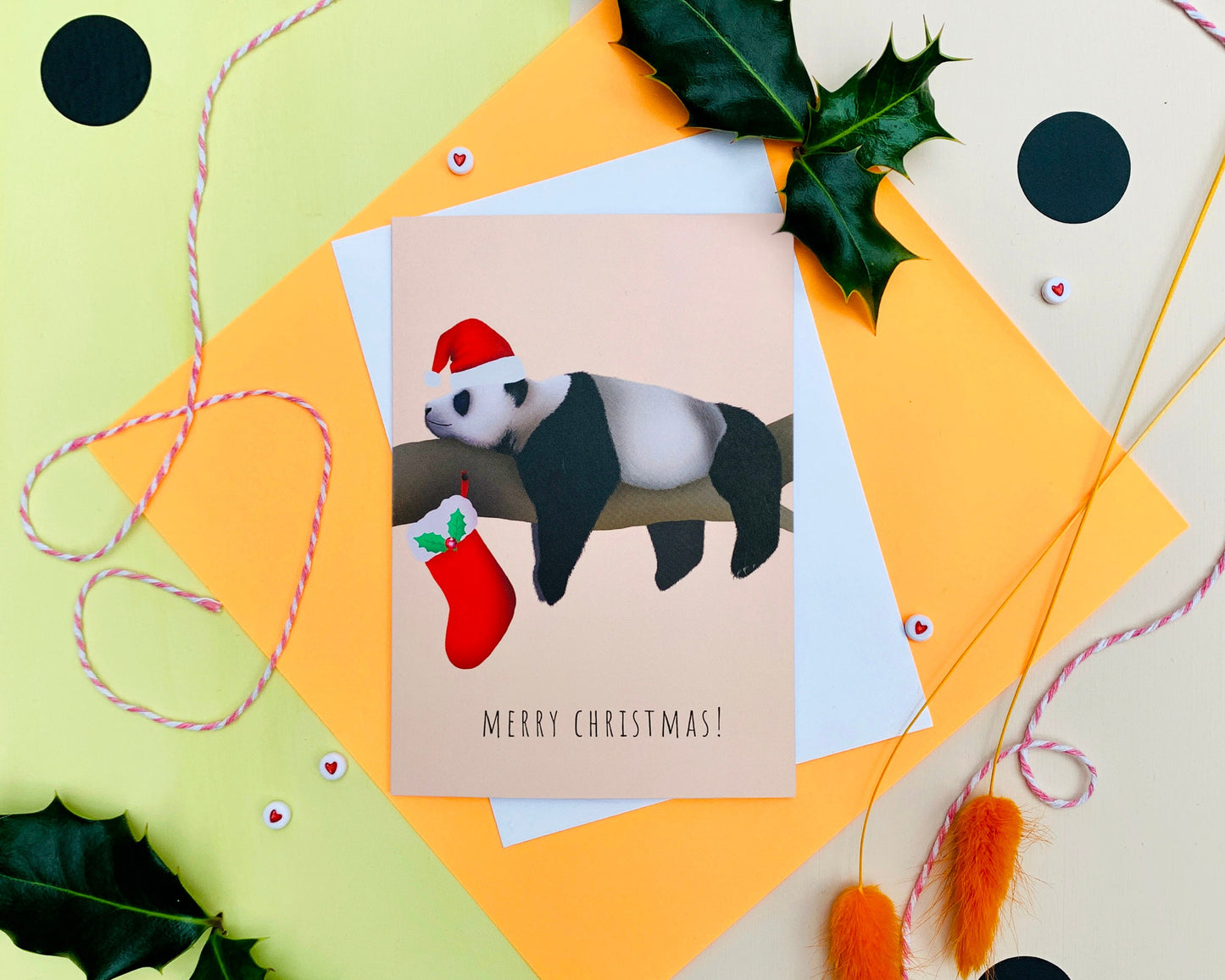 Panda Merry Christmas Card