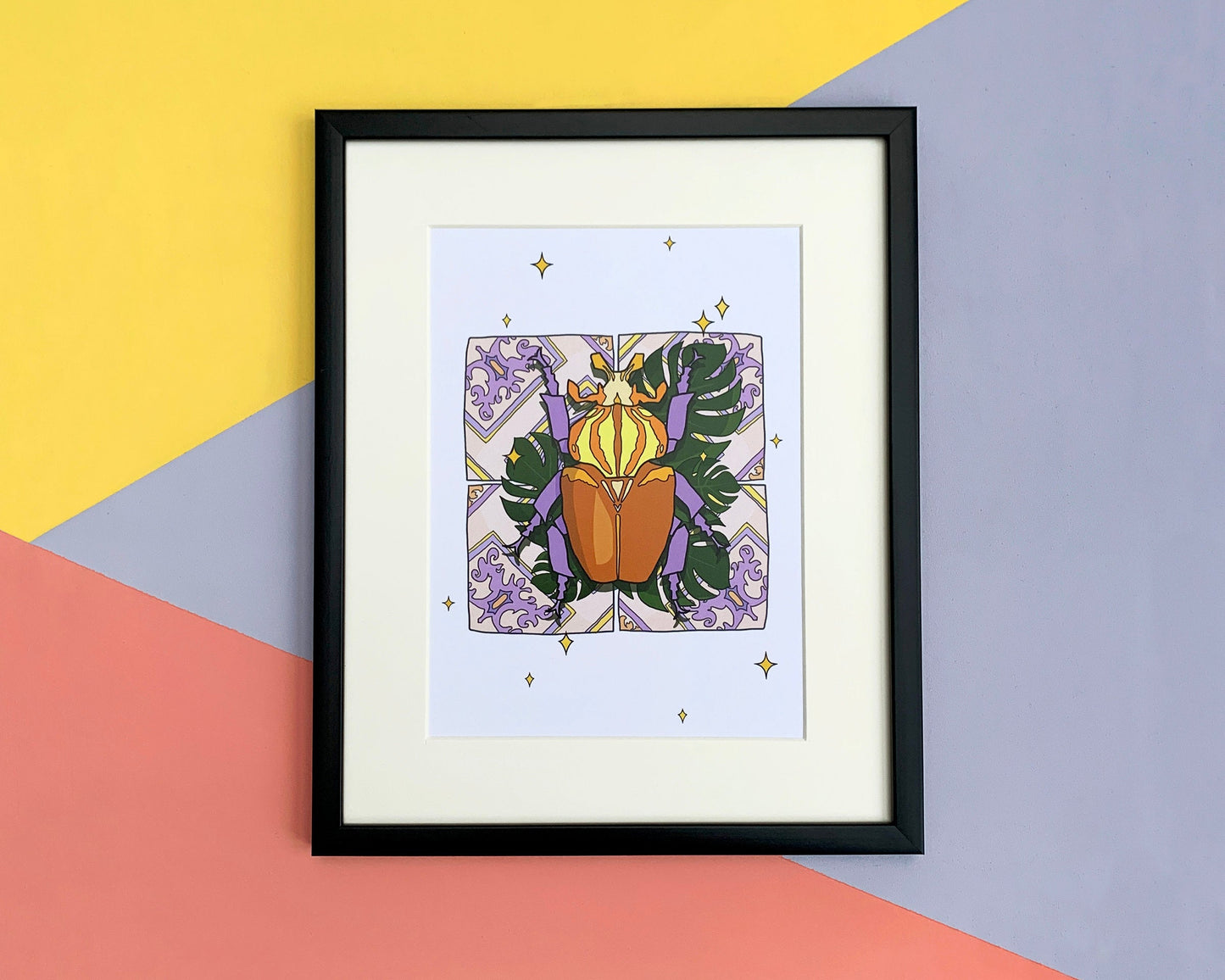 Beetle Tile A5 Unframed Print