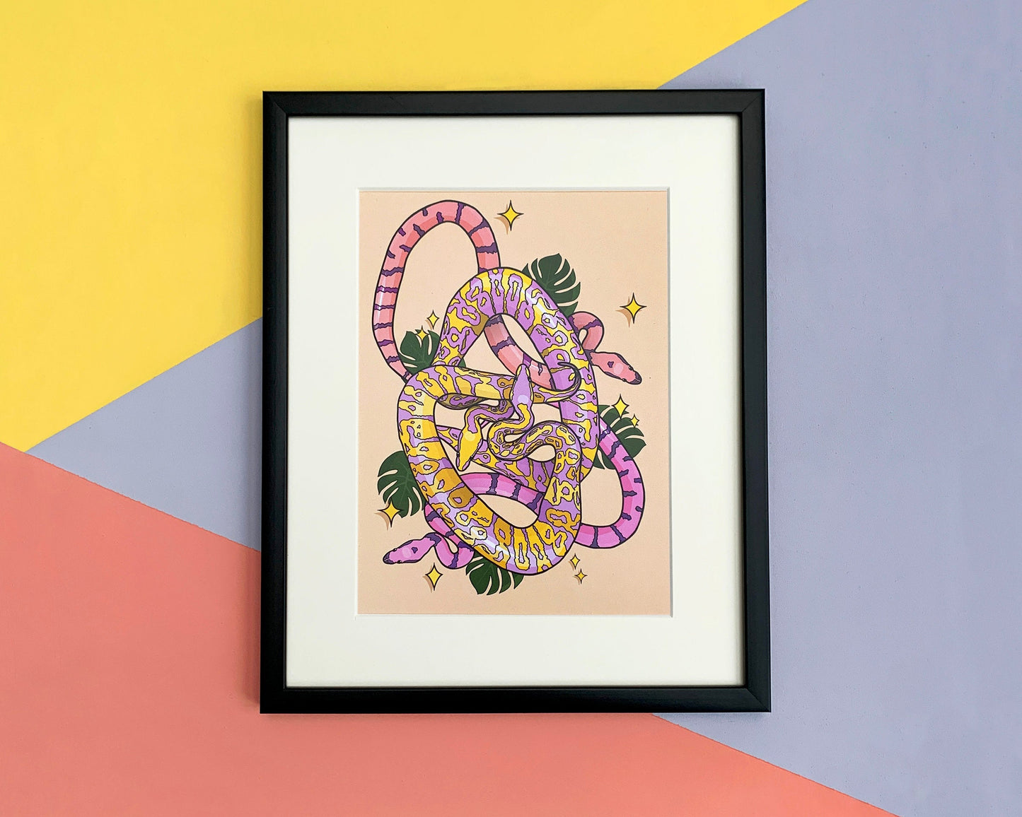 Candyfloss Snakes A5 Unframed Print